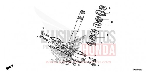 TIGE DE DIRECTION CRF450RL de 2020